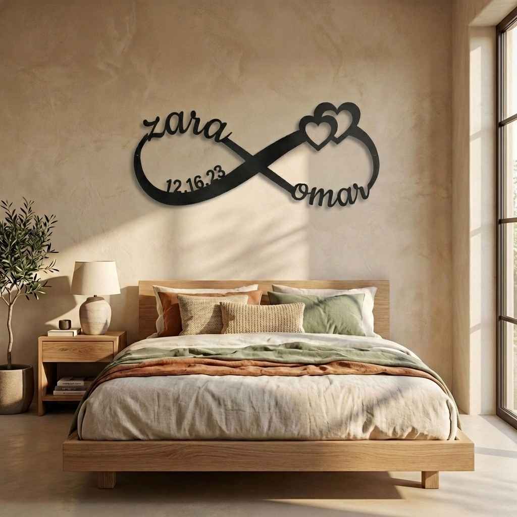 Custom Couple Infinity Sign Metal