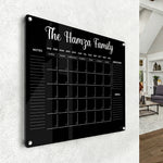 Personalized Acrylic Family Planner Wall Calendar